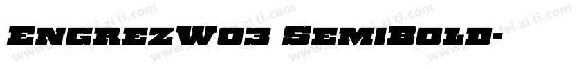 EngrezW03 SemiBold字体转换